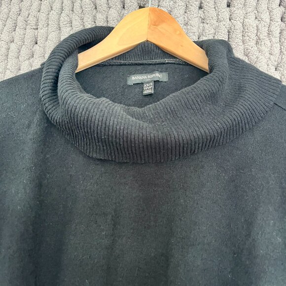 Banana Republic Factory Black Knit Poncho Size XS/S - Picture 5 of 15